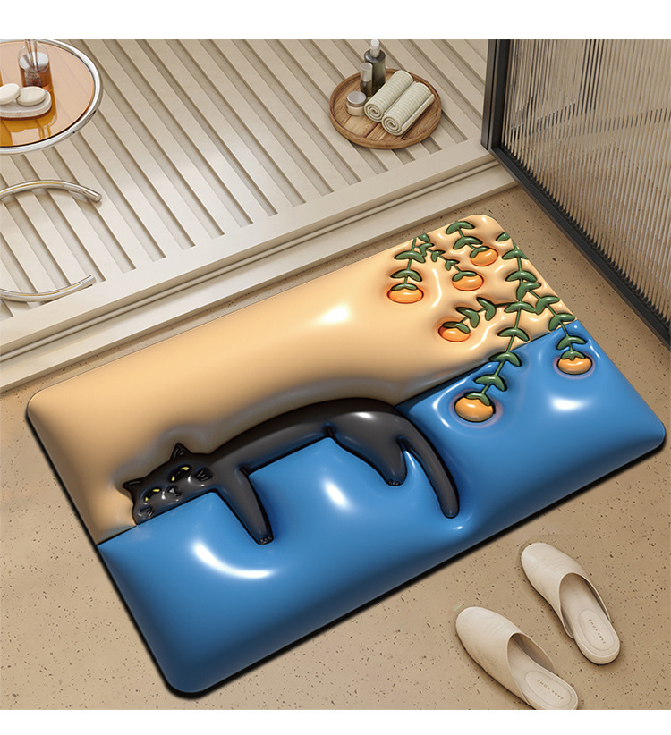 硅藻泥地垫,吸水地垫,防滑脚垫,浴室垫