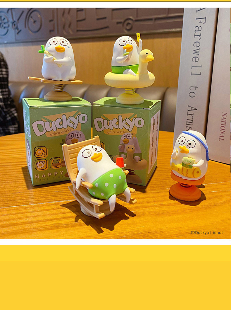 Trendy Play Hand-made Doll Desktop Ornaments Genuine Little Liu Duck Shake Music Car Ornaments Electric Car Consulting Car Decoration