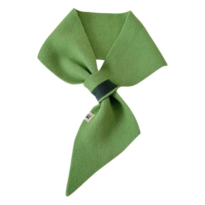 Bufanda pequeña de lana de punto para mujer Otoño e Invierno estilo coreano versátil protección del cuello perezoso perforado toalla del oído bufanda caliente del estudiante