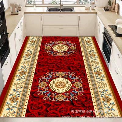 Oil-Proof and Washable Pvc Floor Mats, Avtomobil döşəmə paspasları - european-red-50x-80cm-small-size-please-be-careful