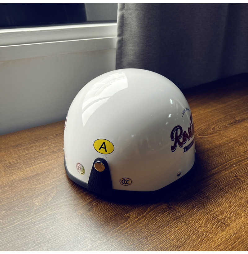 Suitable for 3C Certified Retro English Trendy Electric Vehicle Helmets for Men and Women, New Simple Half Helmets for Summer Protection