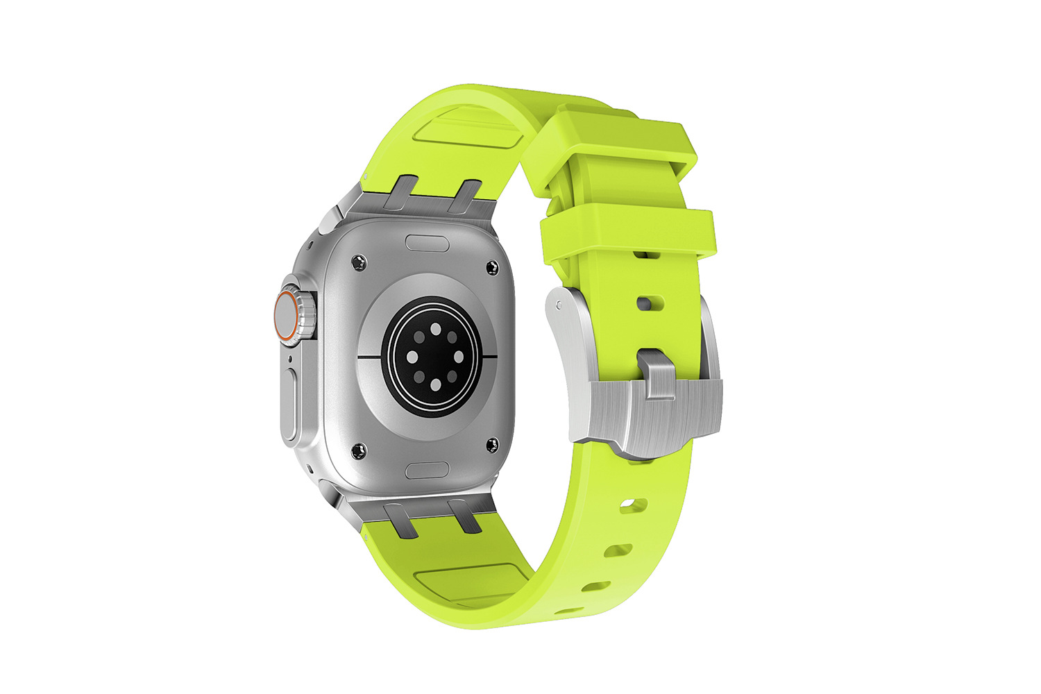 En stock para Apple Watch correa de silicona líquida cabeza de acero inoxidable Ultra Correa