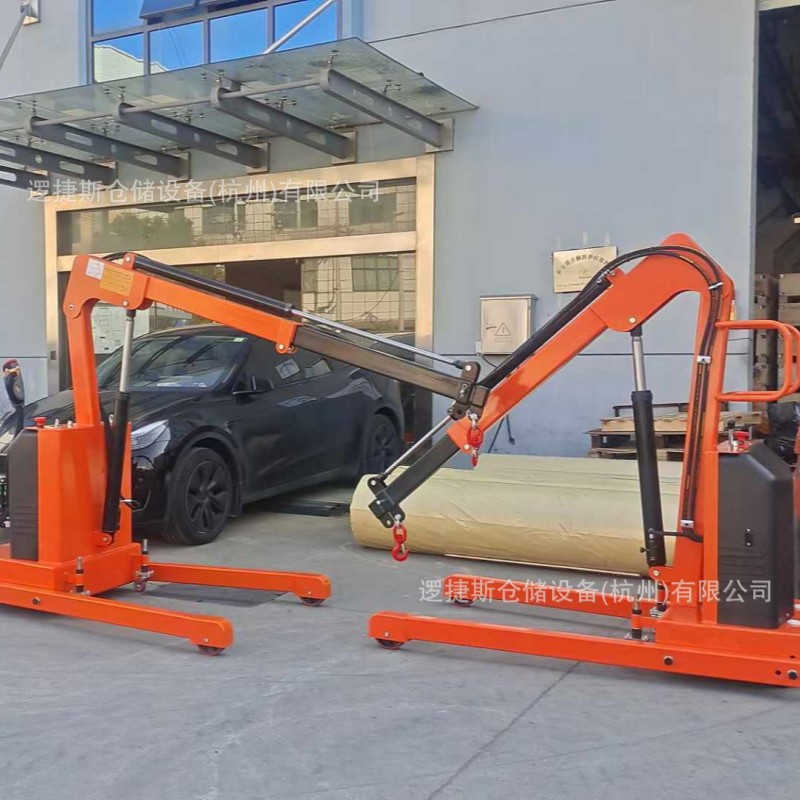 全电动吊机移动式伸缩起重机1吨步行式折叠液压装卸吊车