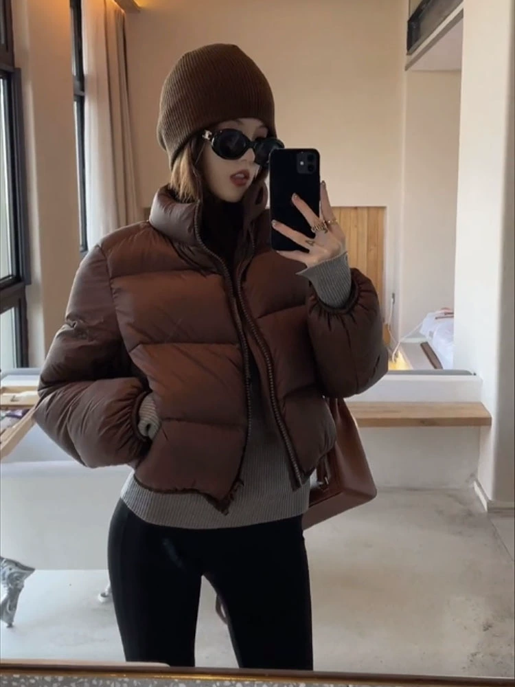 Short Down Jacket (Women) Oversize, Increased Thickness, High Waist — Winter 2025