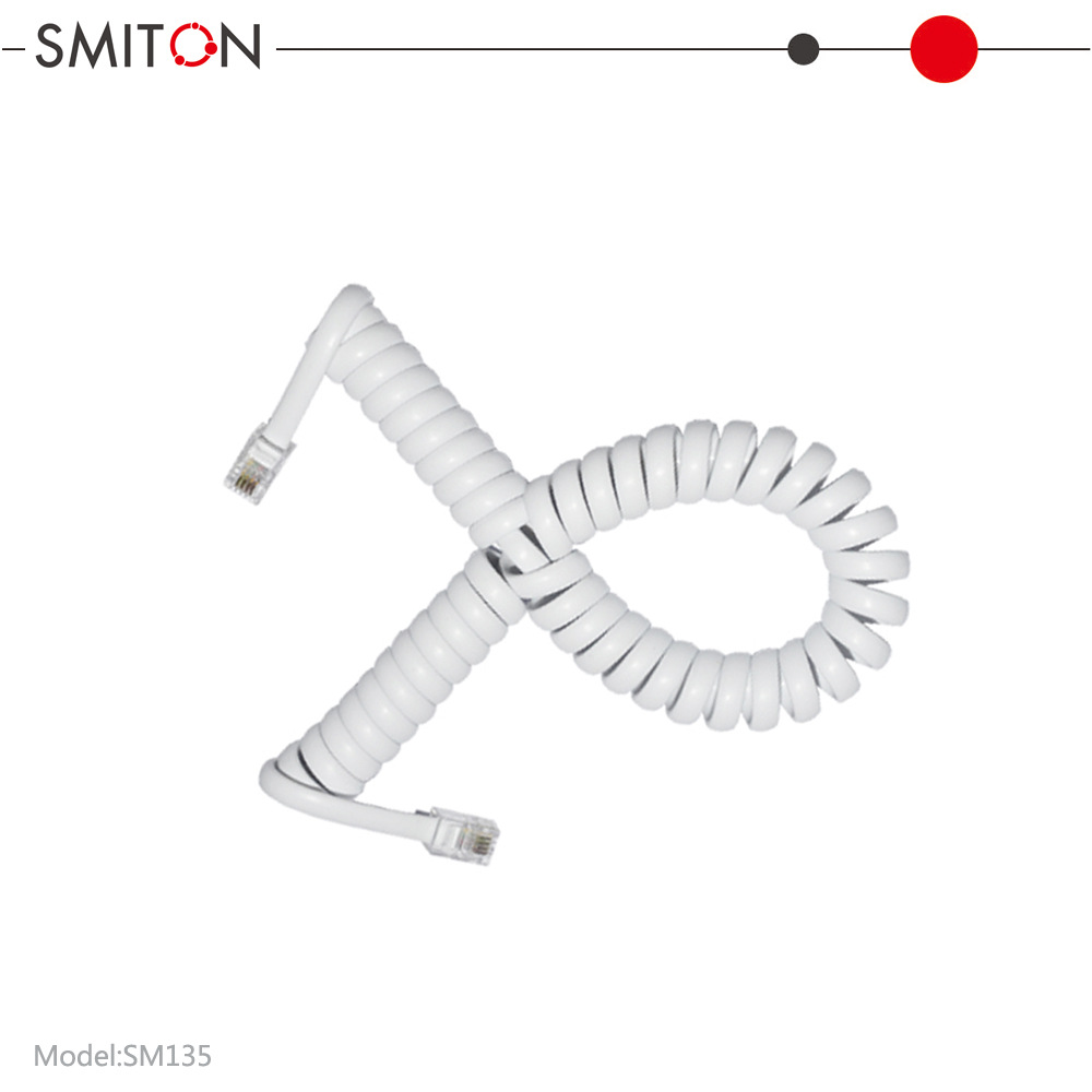 SM135 家庭装 电话手柄线 电话曲线 2米 常规线 4芯