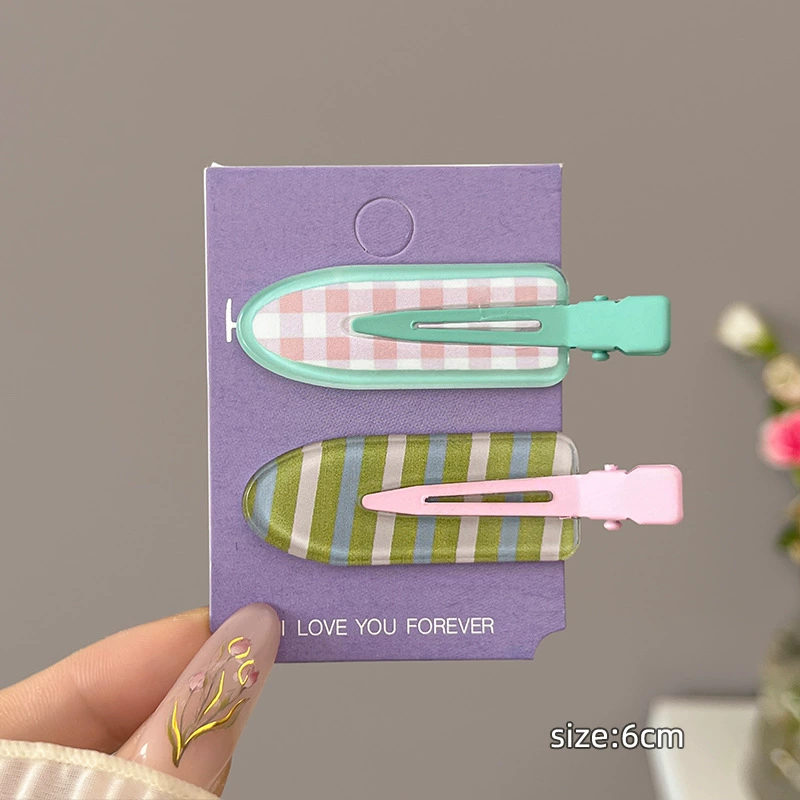 Hair clip set, cute hairgrips for bangs, assorted pastel patterns, multi-piece accessory set