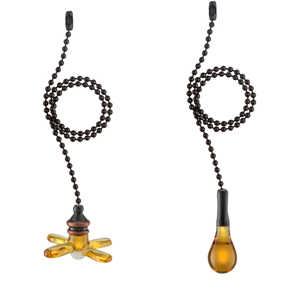 라이트 옐로우 유리 팬 펜던트