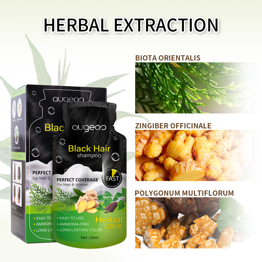 跨境工廠批發泡泡染蓋白髮專用自己在家染髮天然植物精粹溫和配方