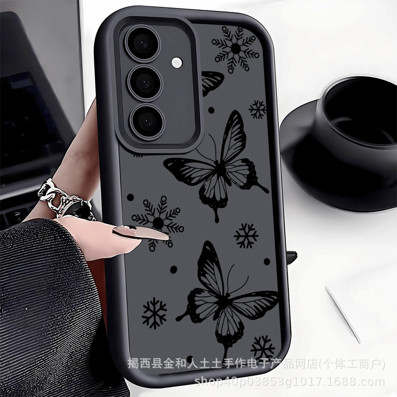 Butterfly-Themed Samsung S26 Ultra Phone Case S25 A36 Sky Eye Step Silicone Protective Cover A06/A17