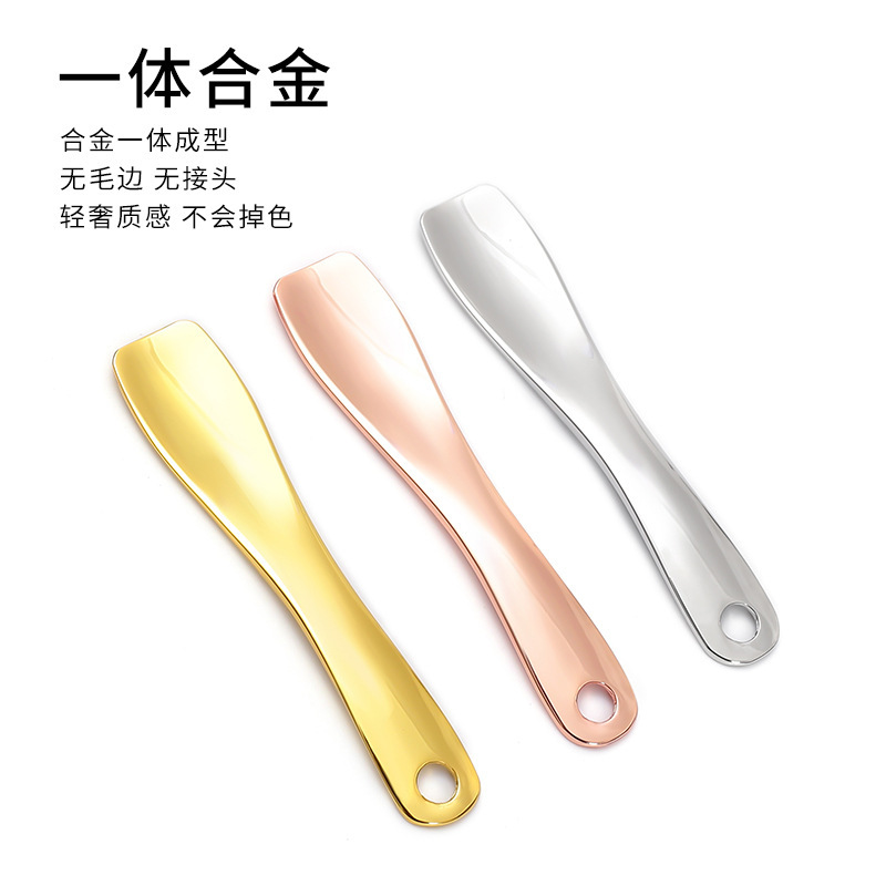 工場直販 丸穴亜鉛合金製フェイスクリーム用スプーン マッサージアイクリーム用金属スプーン ビューティー用品|undefined