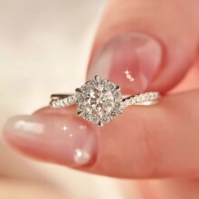 铂金莫桑石钻戒1克拉六芒星对戒女钻石情侣婚戒求婚结婚戒指包邮