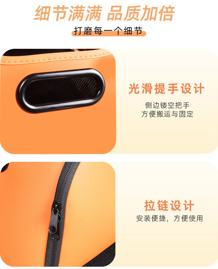 Car trunk storage box, large-capacity multifunctional storage box, PU leather organizer with mesh pocket divider design