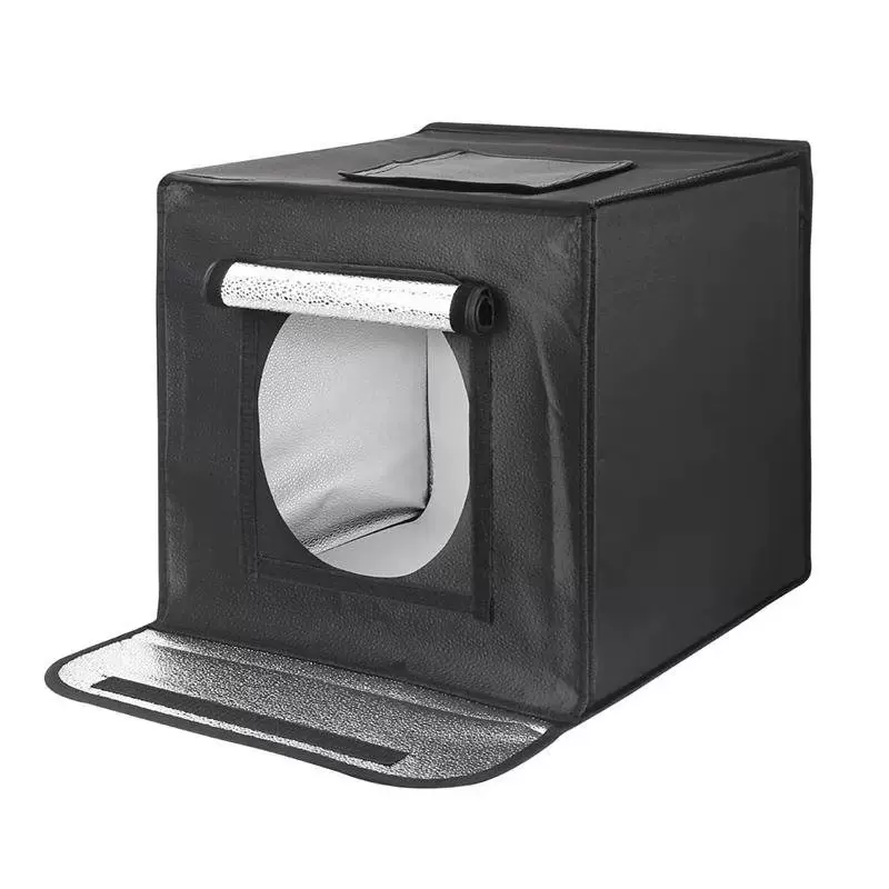 天铄60cmLED小型摄影棚拍摄折叠柔光箱道具简易灯箱可调光影室