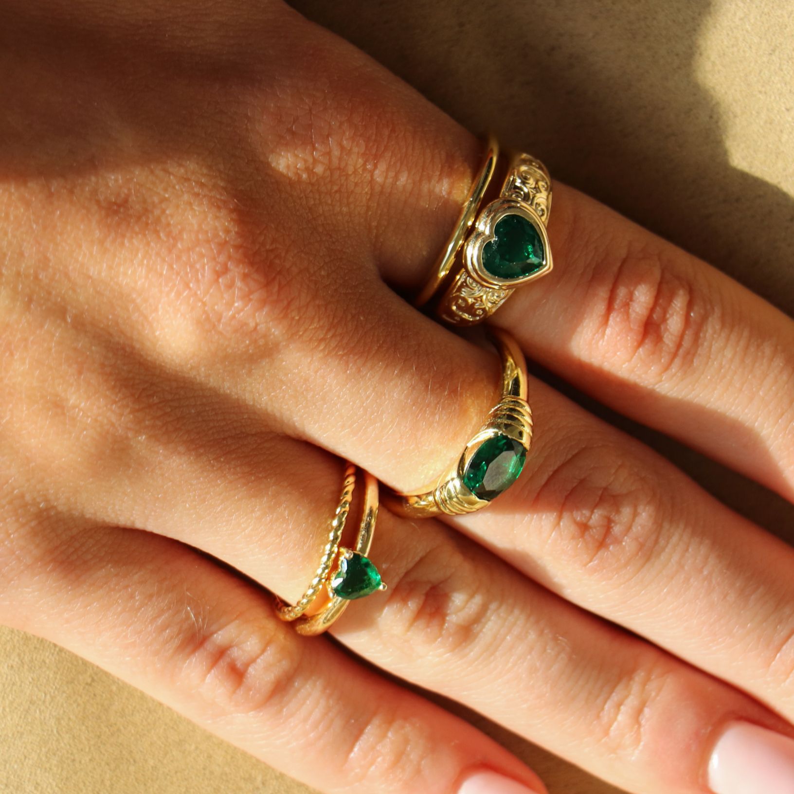 Fashion Heart Shape Copper Inlay Zircon Open Ring 1 Piece