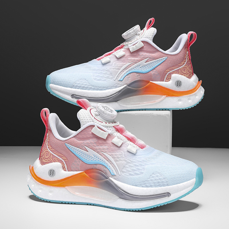 Zapatos de baloncesto profesionales para niños 2025 primavera zapatos deportivos para niños zapatos de botones de zapatos de niñas zapatos deportivos de niñas ultraligeros