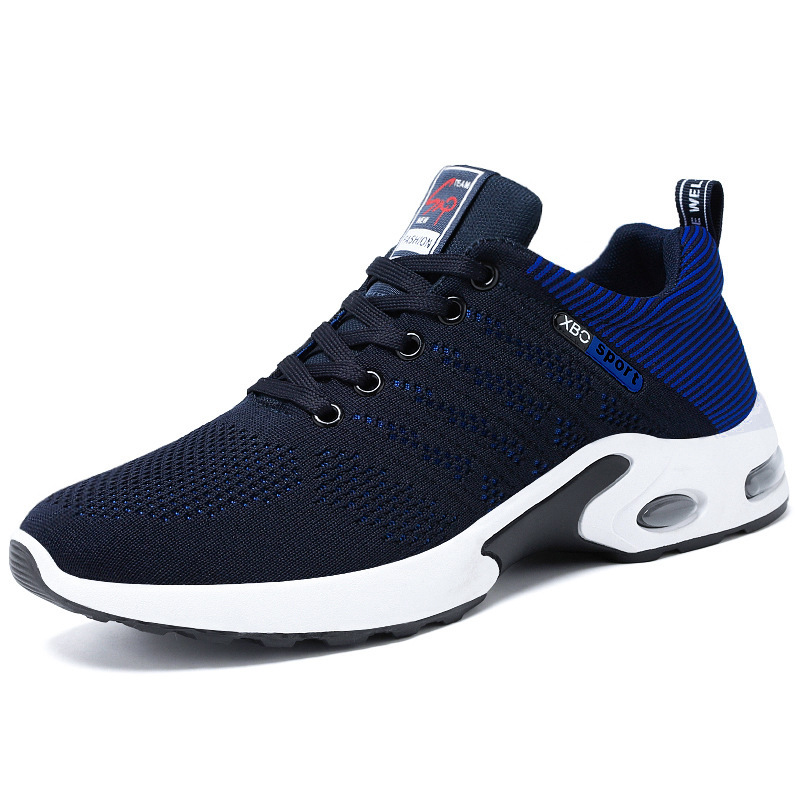 Zapatos hombres transfronterizos europeos y americanos zapatos de hombre de talla grande zapatos deportivos TEMU tejidos voladores zapatos casuales transpirables tendencia zapatos con colchón de aire de todo fósforo