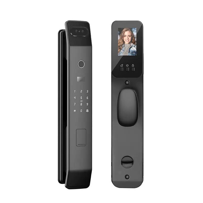 全自动指纹锁家用防盗门锁3D人脸识别智能门锁可视猫眼电子密码锁