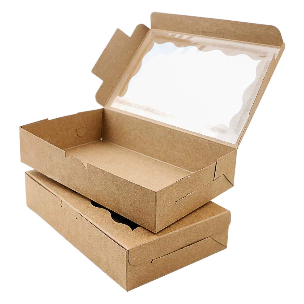 Амазонка трансграничная Кондитерская коробка торт десерт упаковка окно белый картон крафт-бумага коробка оптом