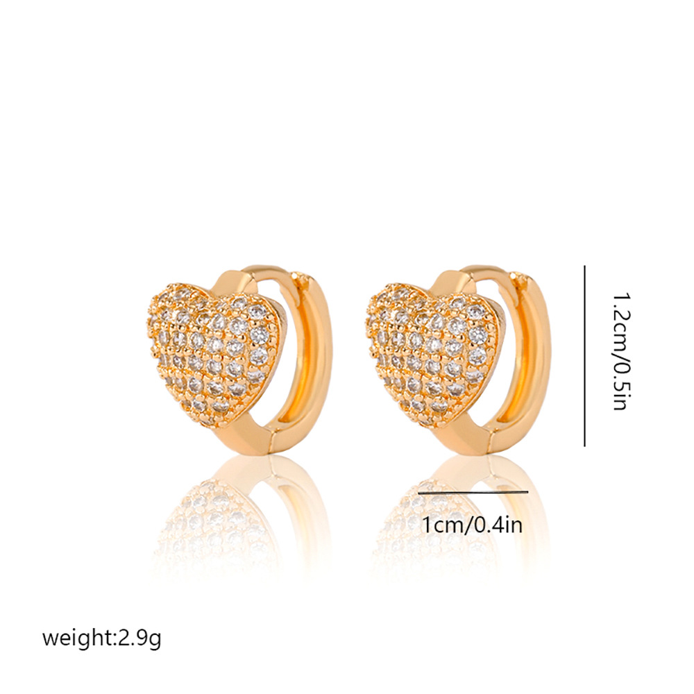 8g Weight Copper Ear Needle Material Zircon Inlay Material Earrings Classification 1 Pair Quantity Daily Occasion Copper Material Heart Shape, Crown, Rhombus Pattern Women's Gender Inlay Design Casual, Simple Style Style 1 Pair Casual Simple Style Heart Shape Crown Rhombus Inlay Copper Zircon Earrings 20