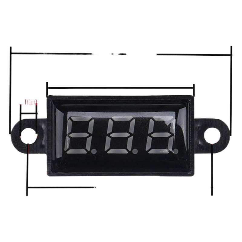 Водонепроницаемый вольтметр 0,28 дюйма двухпроводной цифровой дисплей DC метр 12 В Мини светодиодный цифровой дисплей 3-30 В