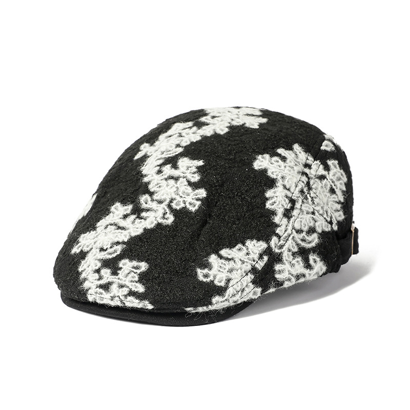 Women's Retro Printing Flat Eaves Beret Hat display picture 3