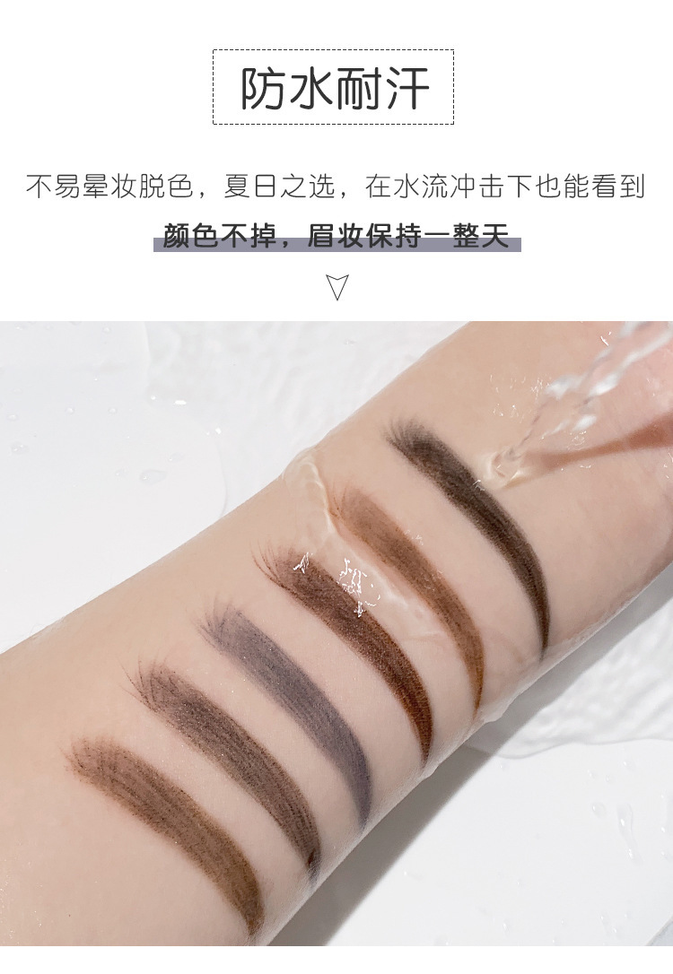 This genuine and high-quality double-headed eyebrow pencil is extremely fine, waterproof, does not smudge, and lasts long. It is specially designed for beginners and makeup artists undefined