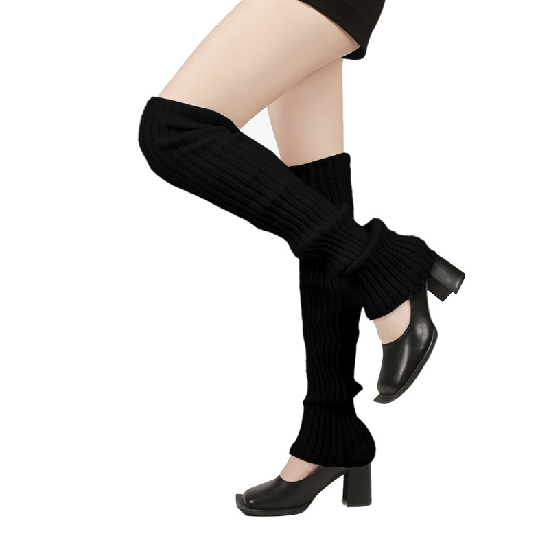 Beinwärmer Gestrickte Warme Yoga-Socken Für Frauen Frühlingssport Über Dem Knie Leggings_voghion.com