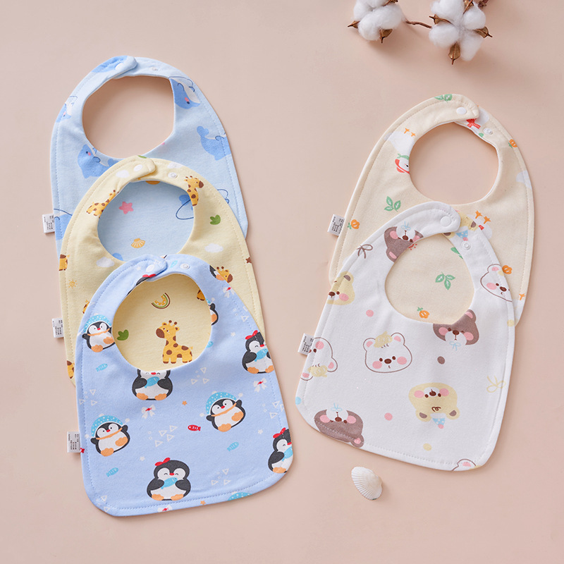 Baby's Bib U-shaped Slippery Towel Children's Dinner Bib Baby's Pure Cotton Waterproof Milk-spitting Men's Thickened Extra Large Dinner