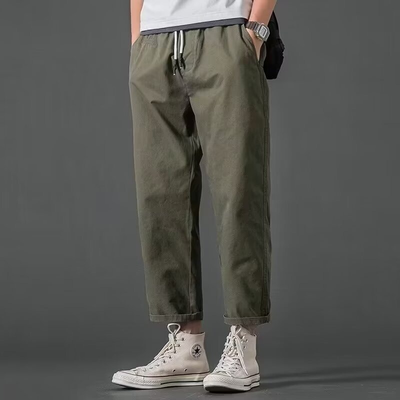 Summer thin cotton universal men's trousers