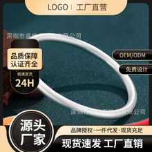 深圳源头工厂金包银银胚999足银古法传承素圈手镯女纯银手工打造