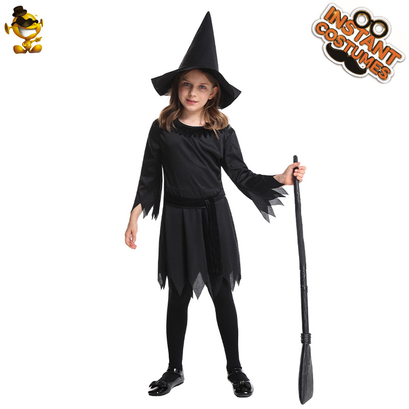 Los niños de la niña vestido bruja Halloween Cosplay carnaval fiesta disfraces etapa
