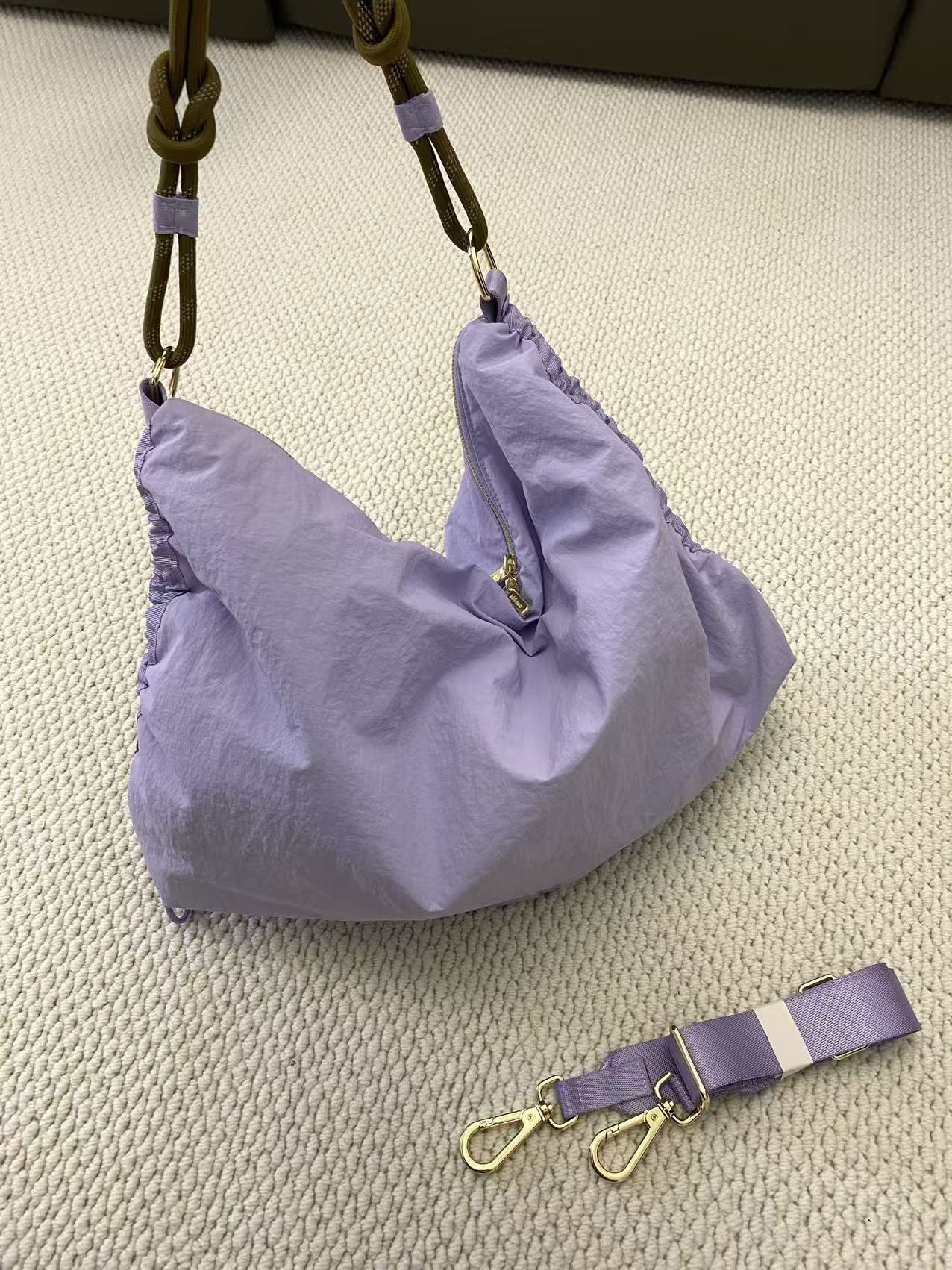 LU Convertible 1.5L 6.5L 16L Large Capacity Hobo Bag Pleated Cloud Crossbody Underarm Bag