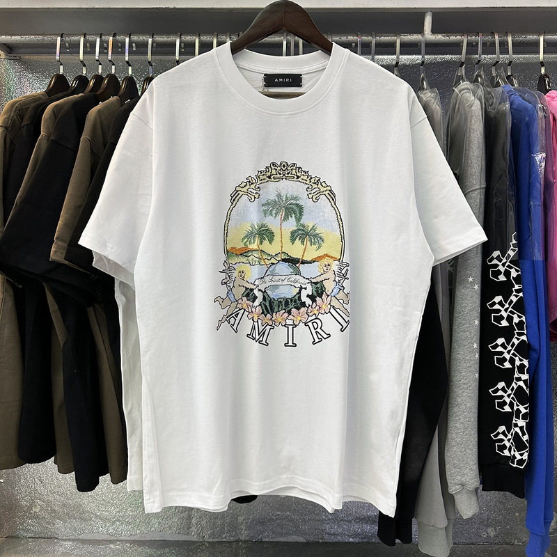 AM1R1 ICON小衆潮牌平和鳩アルファベットプリント丸首ゆるい半袖tシャツ男女カップル半袖|undefined