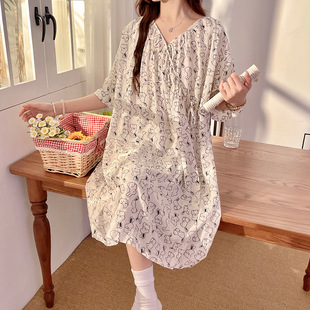 Mustang also pajamas Mustang also new cloud cotton ten thousand years of short sleeve month clothing to be produced outside single home clothing suit