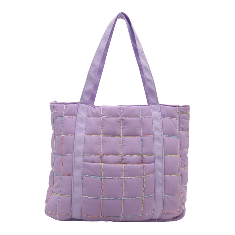 2025 primavera nueva bolsa de algodón bolsa de gran capacidad bolsa de ocio bolsa de moda mujer literaria y artística cuadrada bolsa de hombro de viaje