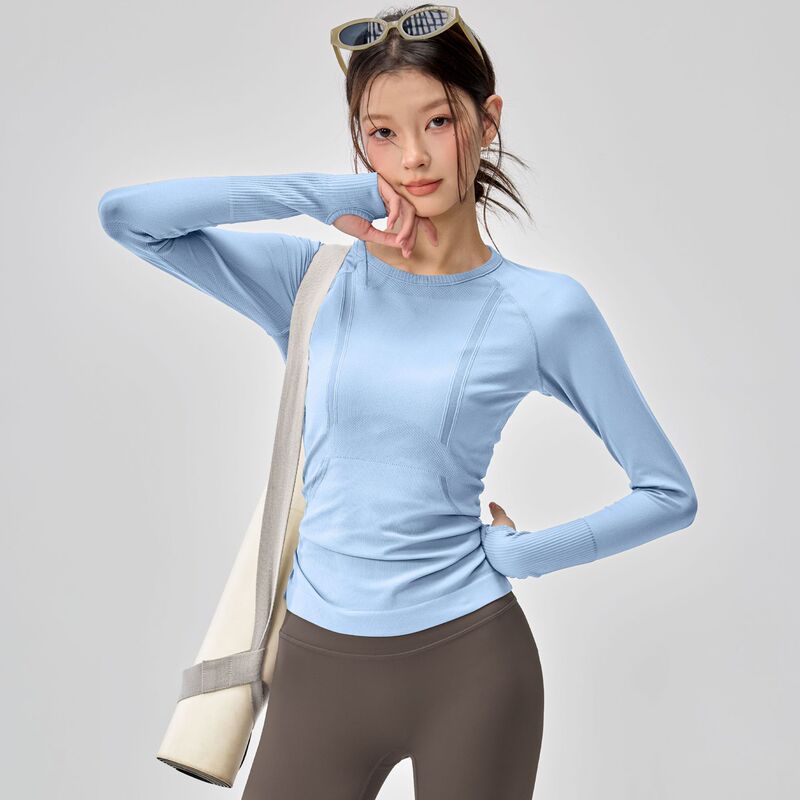 Autumn Round Neck Tight-Fitting Fitness Clothing Sports Tops for Women New Running T-Shirts Pilates Training Yoga Clothes Long Sleeves Autumn Round Neck Tight-Fitting Fitness Clothing Sports Tops for Women New Running T-Shirts Pilates Training Yoga Clothes Long Sleeves