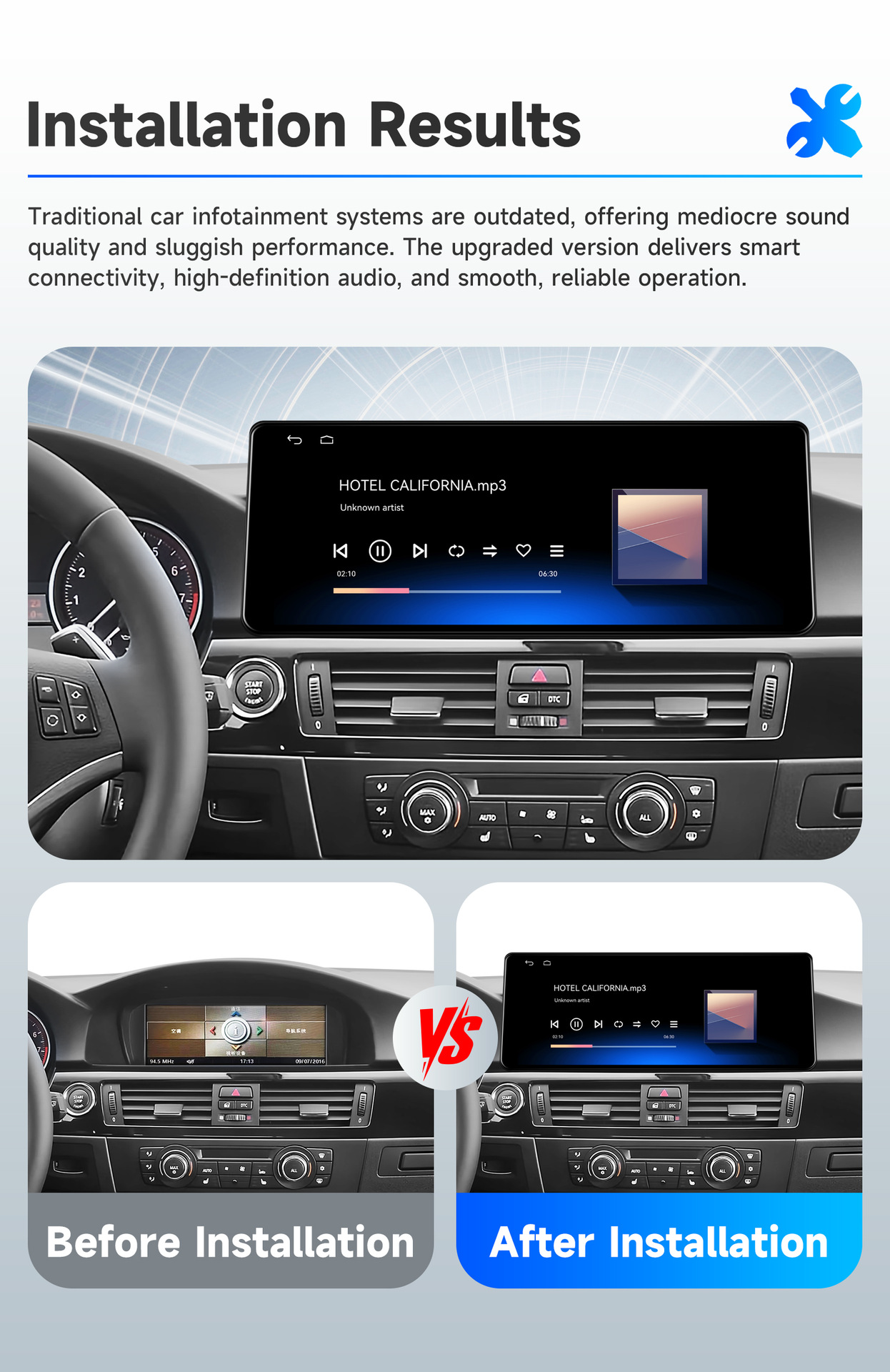 12.3inch Suitable for BMW 05-08 E90 E92 3 Series central control large screen Linux car GPS navigation CCC