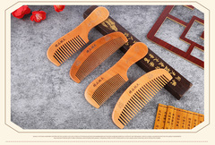 桃木梳子廠家批發加厚密齒梳大號家用防靜電桃木梳子禮品美發梳子