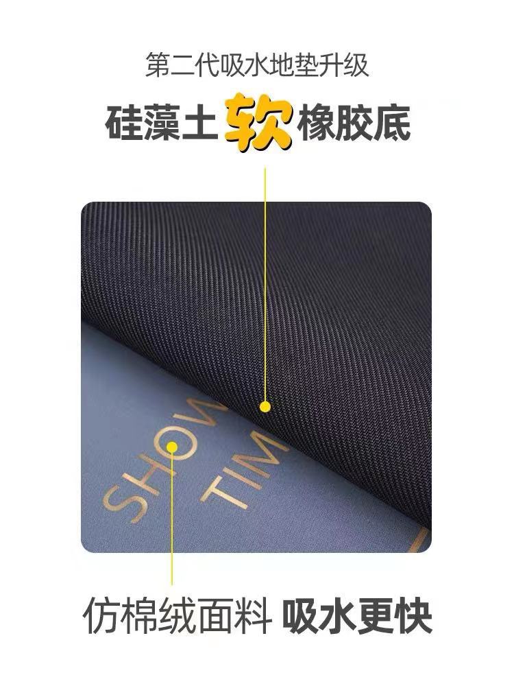 Super Absorbent Floor Mat - Time Rhythm