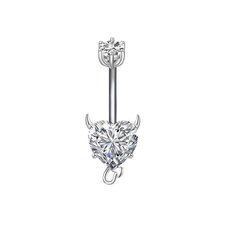 Recommandation populaire : Fabricant de piercings nombril en acier inoxydable en forme de cœur et zircon, bijoux de piercing papillon_voghion.com