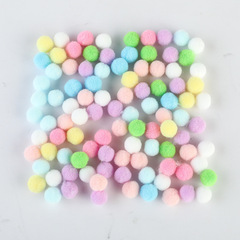 High elastic fur ball DIY polyester colorful small fur ball children's toys handmade diy plush ball shoe hat fur ball accessories