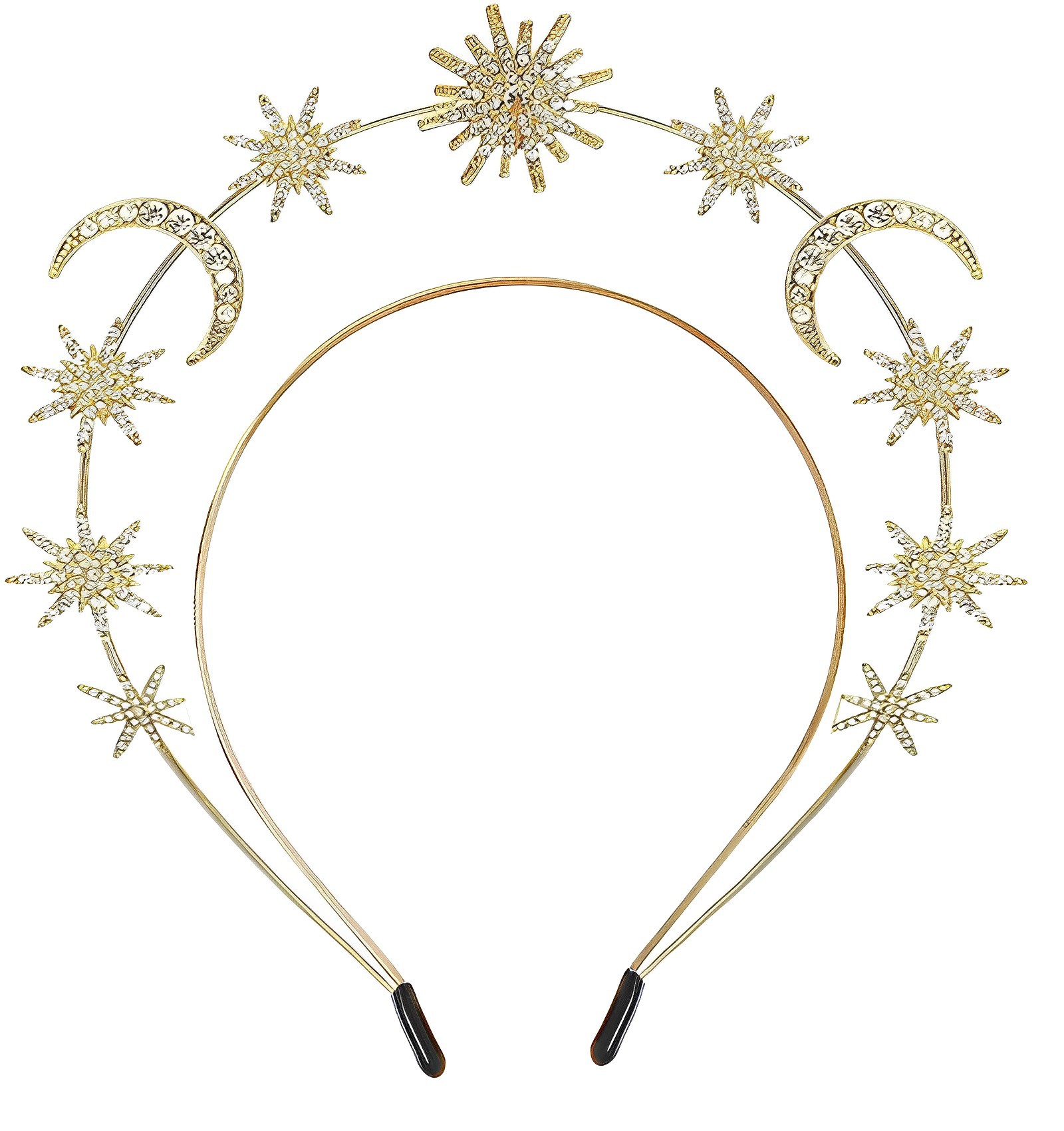 120g Weight Hair Band Hair Accessories Type 1 Piece Quantity Vintage Style Sun Moon Alloy Hair Band