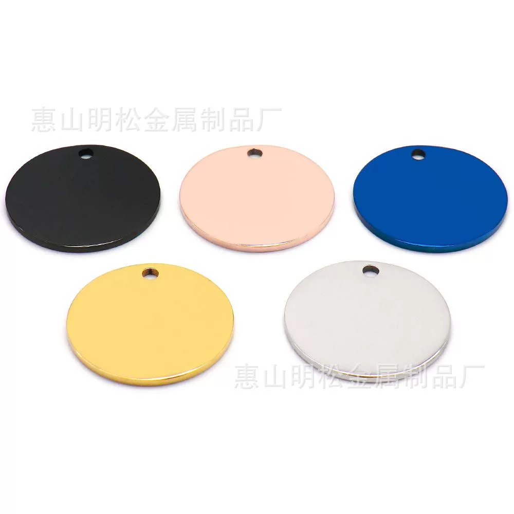 Нержавеющая сталь круглая собака металлическая антипотерянная надпись