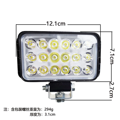Truck Led Spotlight 12V Modified Car Headlight 24 Excavator Agricultural Vehicle Forklift Diffused Light Reversing Light Extra Bright (İşçi projektorları) - special-bright-three-inch-square