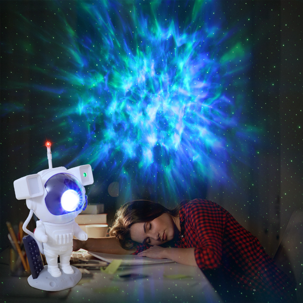 太空人宇航员星空投影灯 USB夜灯月球灯激光满天星氛围灯工艺摆件