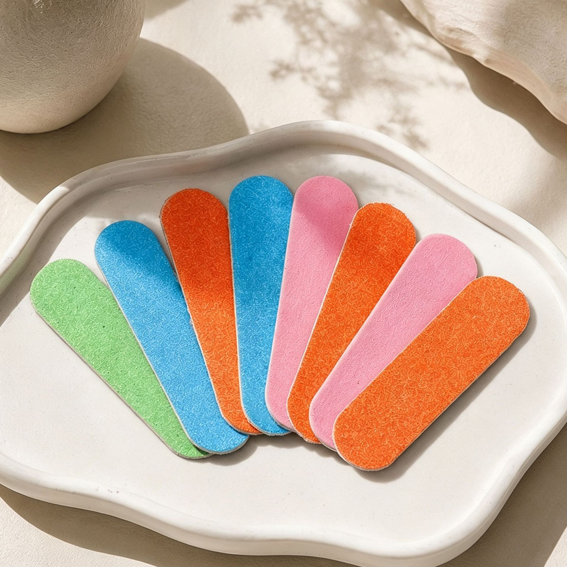 Lima de Uñas Desechable de Madera Mini Multicolor para Manicura