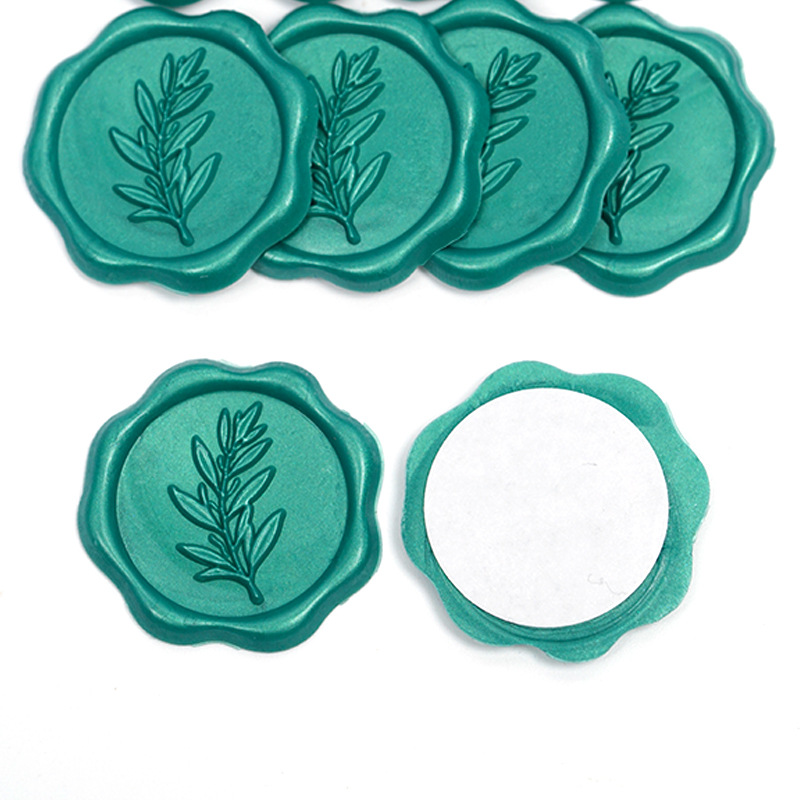 Fabricantes de etiquetas de cera de pintura al por mayor etiquetas de cera sobre sellado pegatinas de sello de pintura de fuego pegatinas de exportación transfronteriza serie de flores y plantas