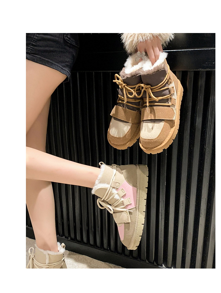 Warm Women's Winter Snow Boots Plush Lined Ankle Boots Versatile_voghion.com