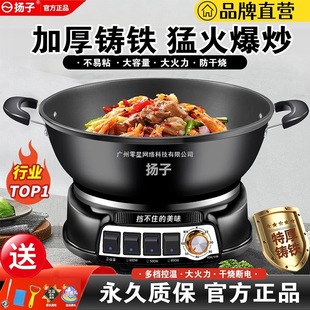 Electric Wok Household Multi-Functional Steaming, Cooking, Stewing Electric Cooker All-In-One Electric Hot Pot Cast Iron Wok Non-Stick Pan