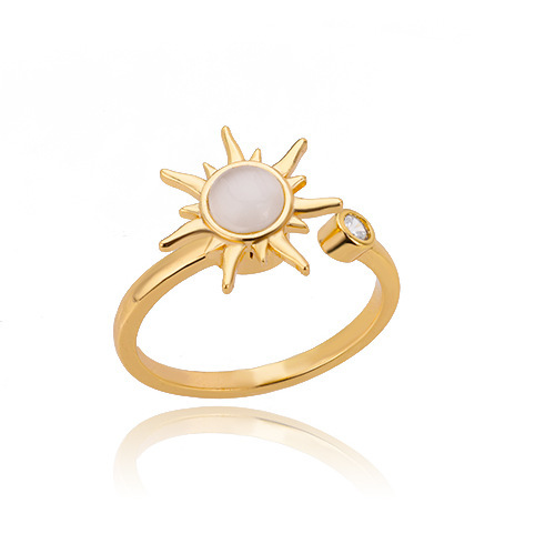 retro geometric small design universal adjustable ring stainless…
